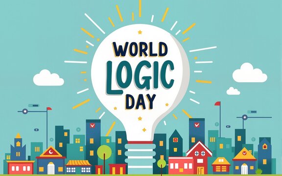 vector graphic of world logic day good for world logic day celebration. flat design. flyer design.flat illustration. High quality