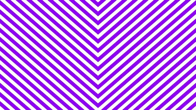 A geometric pattern of purple and white chevron arrows moves steadily in a loop. This dynamic motion graphic is ideal for abstract video backgrounds, transitions, or modern UI designs.