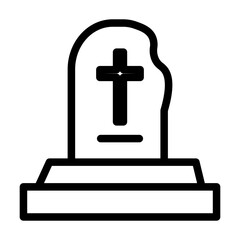 tombstone line icon
