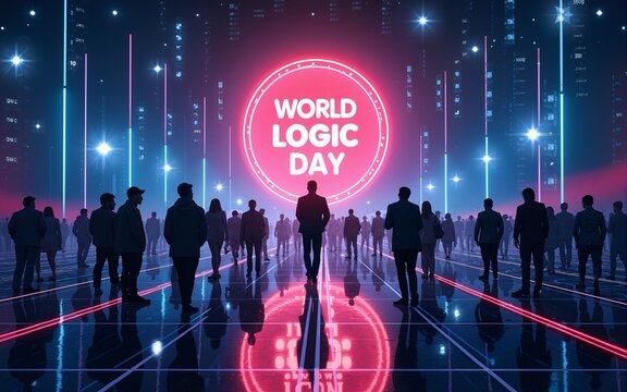 world logic day concept, banner, poster. High quality