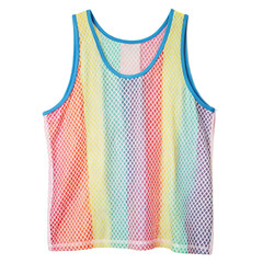Vibrant mesh tank top isolated on white background perfect for fashion summer wear and stylish outfits
