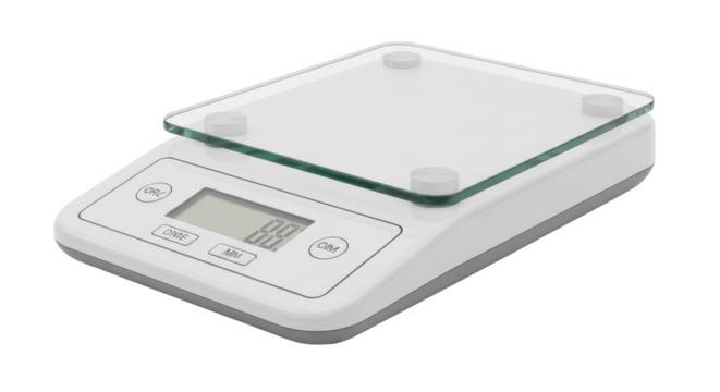 Isolated Digital Kitchen Scale