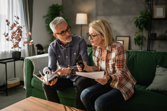 Couple at home connect and install cctv security surveillance camera