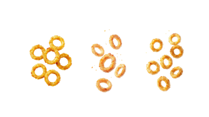 Onion rings on transparent background png