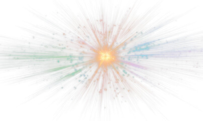 Obraz premium Colorful Futuristic Nebula Burst with Abstract Digital Effects Isolate on Transparent Background, cutout, png