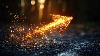 Golden Arrow of Progress: A Spark of Innovation