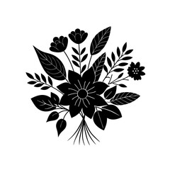 fall floral arrangement with warm tones vector art