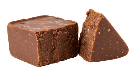 Isolated Chocolate Fudge Cut