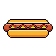 hot dog vector illustration