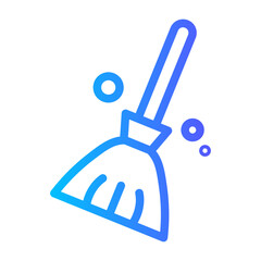 magic broom gradient icon