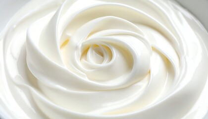 Swirling creamy white sauce in a bowl