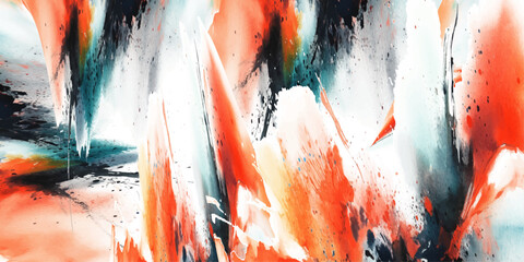 Vibrant abstract watercolor artwork with flowing colors, soft gradients, and artistic brush strokes creating a dynamic, colorful background perfect for design projects.