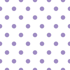 Lavender and white polka dot seamless pattern background