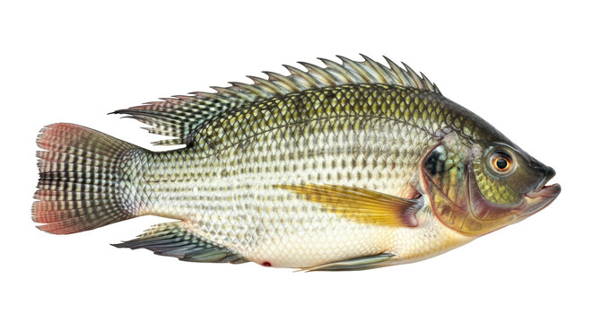 Isolated tilapia fish
