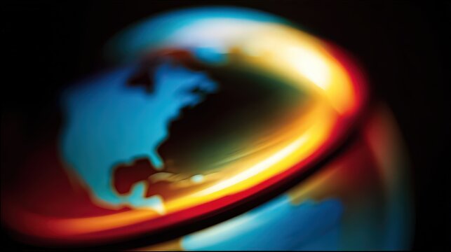 Abstract Colorful Spinning Globe - Powered by Adobe