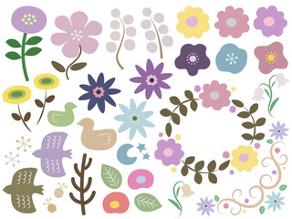 北欧風のシンプルで可愛いイラストセットi