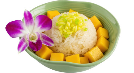 Isolated Mango Sticky Rice