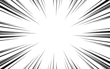 Obraz premium Comic speed radial background. Vector illustration.