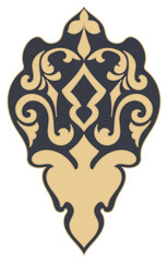 Persian rug composition, abstract vintage pattern