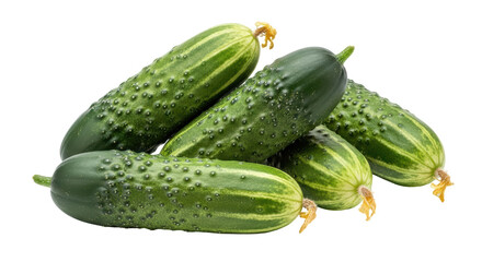 Isolated Pile of Cucumbers