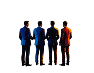  Flat Vector Office People Illustration Pack, Transparent Background