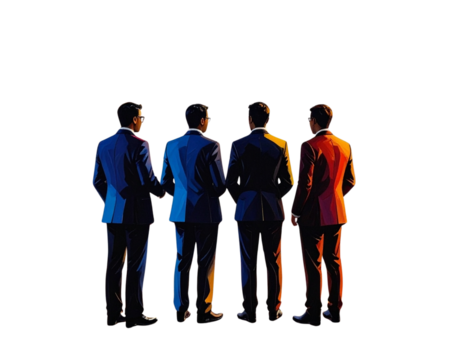  Flat Vector Office People Illustration Pack, Transparent Background