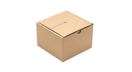 Cardboard box for packaging and shipping products isolated on black background showing a single brown container for e-commerce deliveries