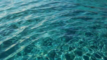 Obraz premium Turquoise Ocean Water Texture with Sunlight Reflections – Natural Sea Background