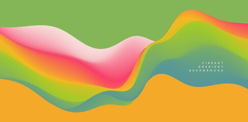 Wavy background. Gradient colors. Vector illustration for brochure, poster, cover, card, presentation, flyer or banner.