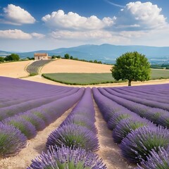 Stunning landscape with lavender field