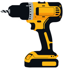 Cordless Power Drill Illustration