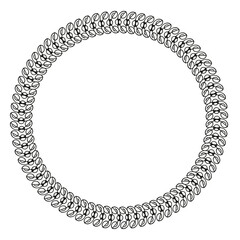 Black round vintage vector frame on a white background. svg