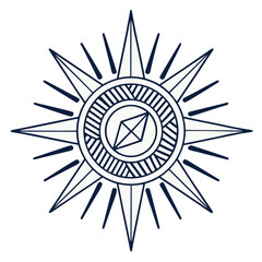 abstract sunburst radial geometric lines