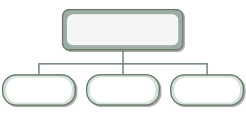 Fototapeta premium A simple, minimalist vector illustration of a green flowchart or organization chart The design is clean, clear, and modern, ideal for a business or educational graphic.