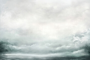 Fototapeta premium PNG Abstract light gray watercolor background sky atmosphere painting.