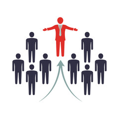 
leadership vector illustration design