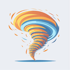 Obraz premium Colorful Pixel Art Tornado Illustration