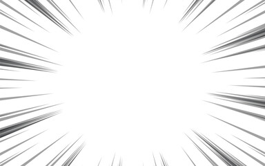 Naklejka premium Manga speed lines, comic anime radial effect background. Manga explosion, movement, or motion action for comic books.
