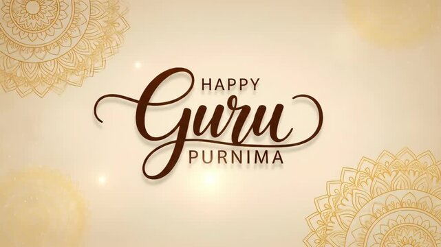 Elegant guru purnima celebration with intricate mandala patterns and subtle light effects