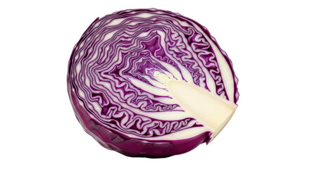 Obraz premium Isolated Cut Red Cabbage Texture
