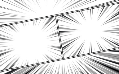Fototapeta premium Abstract black and white comic cartoon with set.