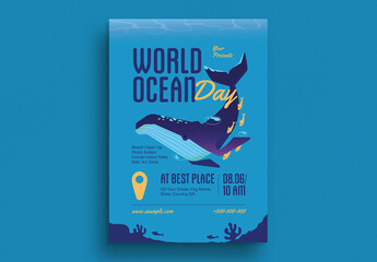Modern World Ocean Day Flyer