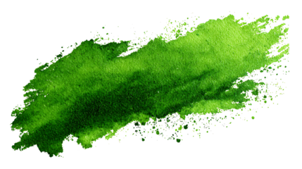 
Grass stain in bright green tones, isolated on a white background
