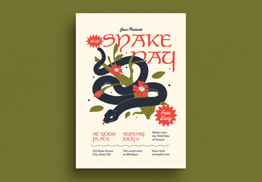 World Snake Day Celebration Flyer
