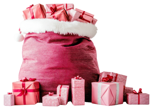 PNG Santa claus big bag gift celebration christmas.