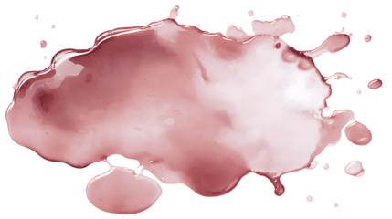 Blood drip splatter with high realism, isolated on a white background