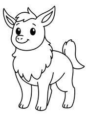vector illustration of a cartoon sheep