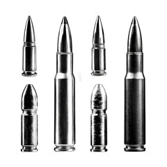 Four bullets are shown in a row, with the middle bullet being the largest