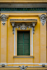 Fototapeta premium old window in the old building, Saigon, Vietnam