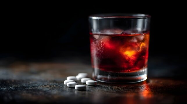 Alcoholic drink and medication pose health risks
